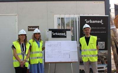 Visita Marta Torrado a las obras del Centro de Día del Cabanyal