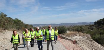 Visita Diputada de Carreteras a la obra de Beniatjar
